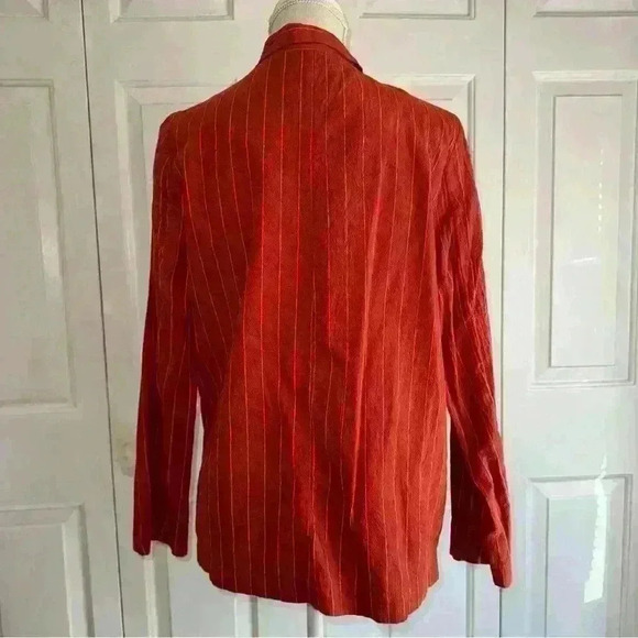 SANS SOUCI Blazer Red Brick Striped Medium - Picture 4 of 4